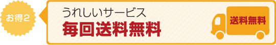 うれしいサービス　毎回送料無料