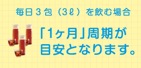 1ヶ月周期が目安となります。