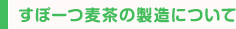 すぽーつ麦茶の製造について